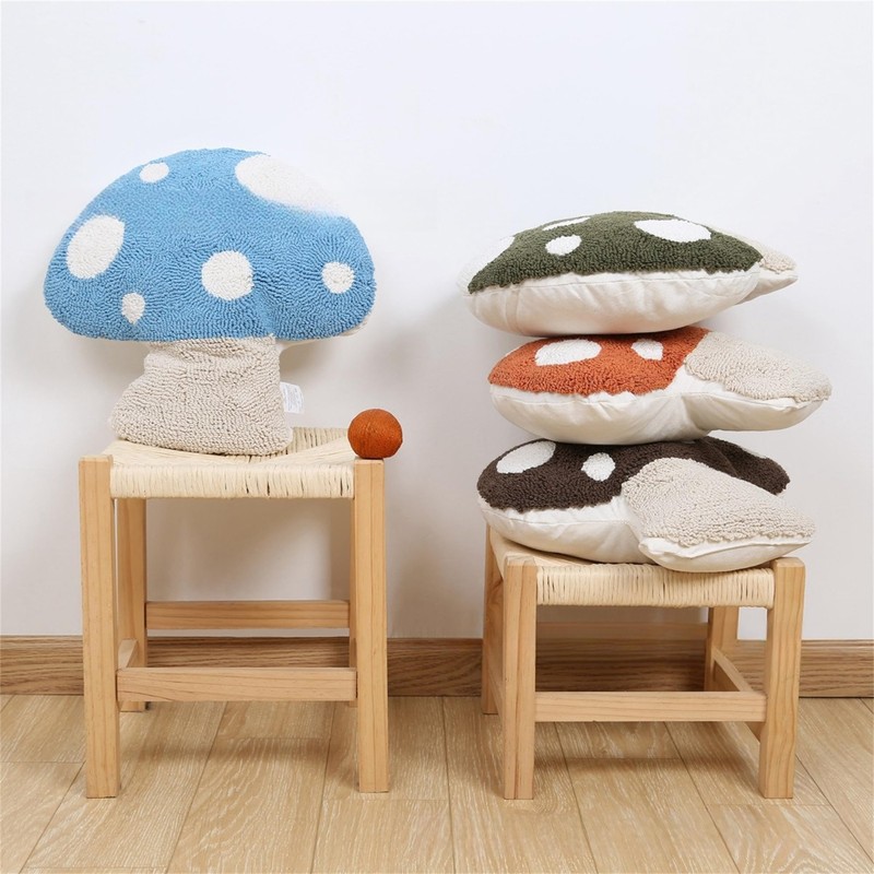 WMYDHCGD Mushroom Pillow Cute Floor Pillow Plush Sofa Pillow Funny