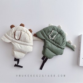 Dinosaur Balaclava Designer Kids Lei Feng Hat Winter Warm Ear Flap lf3068 Free Size/Children (Approx.) 53) Black 3ea