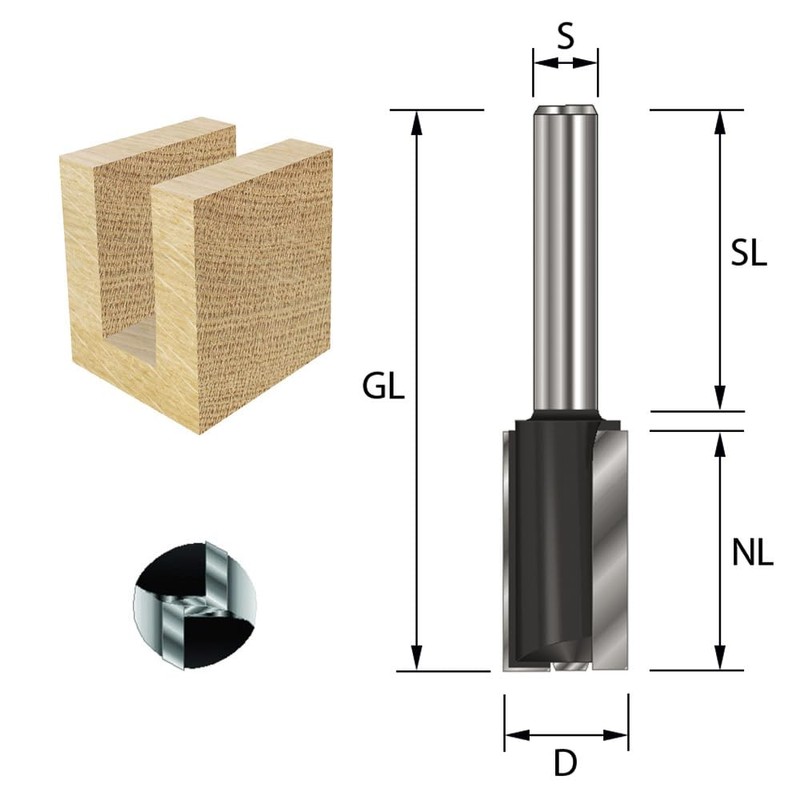 ENT HW (HM) Groove Cutter, Diameter (A) 5 - 25