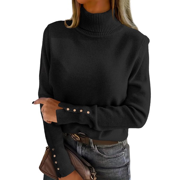 ANRABESS Turtleneck Sweaters for Women 2025 Fall Long Sleeve Dressy