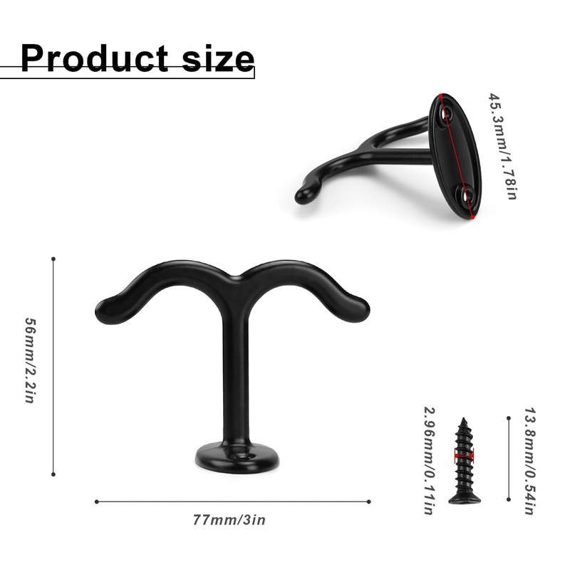 PHMING Pack of 5 Ceiling Hooks Zinc Alloy Ceiling Hooks