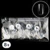 Elvia Nail Tips Short Oval No. 4 50p, clear, 8 pieces / 엘비아 네일팁 숏오발 4호 50p, 클리어, 8개