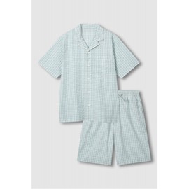 JAJU [JAJU] ★Online Exclusive★ Men's Seersucker Check 5-Part Pajama Set_Light Mint