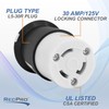 RecPro 30 Amp RV Plug | Female Connector | Locking