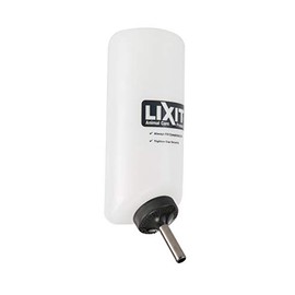 Lixit Botellas de Agua de Boca Ancha sin BPA con gráficos Coloridos para cobayas, Ratas, Chinchillas y Otros Animales pequeños. (32 onzas, translúcido), WBF32