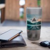 UFO Hovering Over Misty Lake Stainless Steel Insulated Tumbler