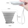 Intatikoo Silicone Collapsible Cup,Collapsible Cups for Camping,Folding Cup with Lids,Collapsible