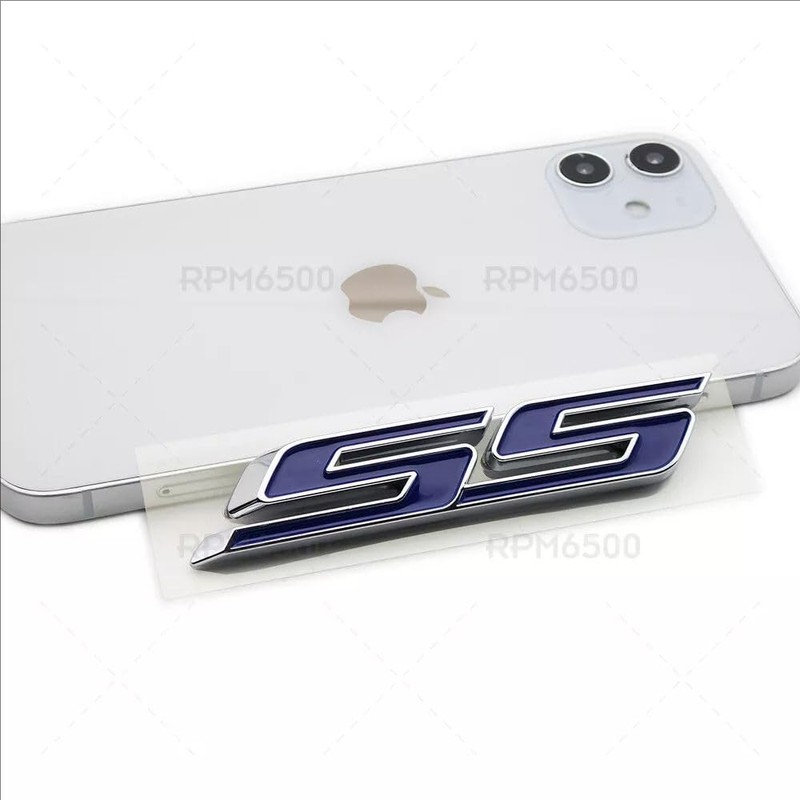 2Pcs Slant SS Emblems Side Car Badge Decal Compatible with