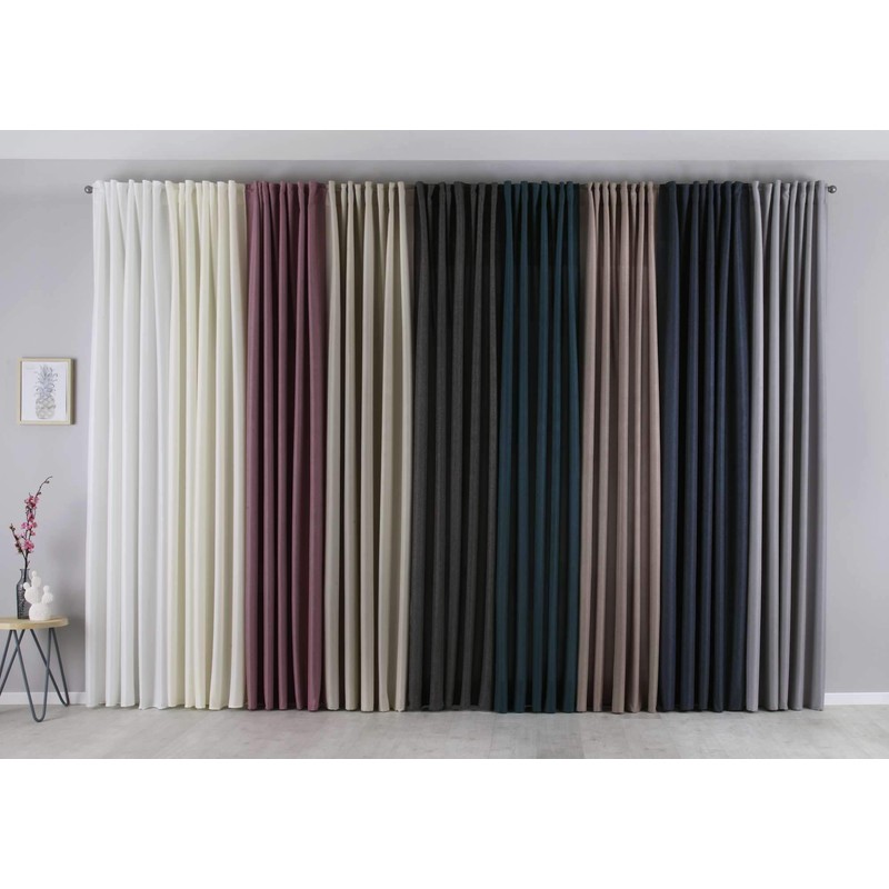 Gardinenbox Cationic Jena 2019037-2 Curtains, Concealed Loops, Set of 2
