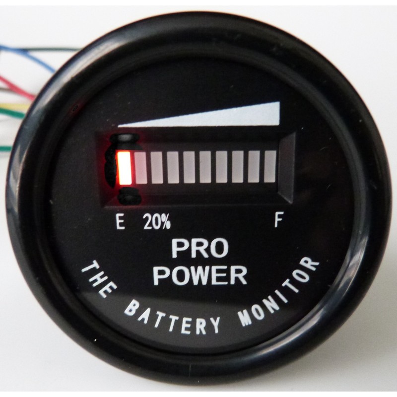 ProPower PRO12-48M ™ Golf Cart Battery Meter EZGO Yamaha ClubCar