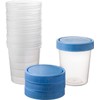 Vakly Specimen Cups With Leak Proof Screw on Lids -