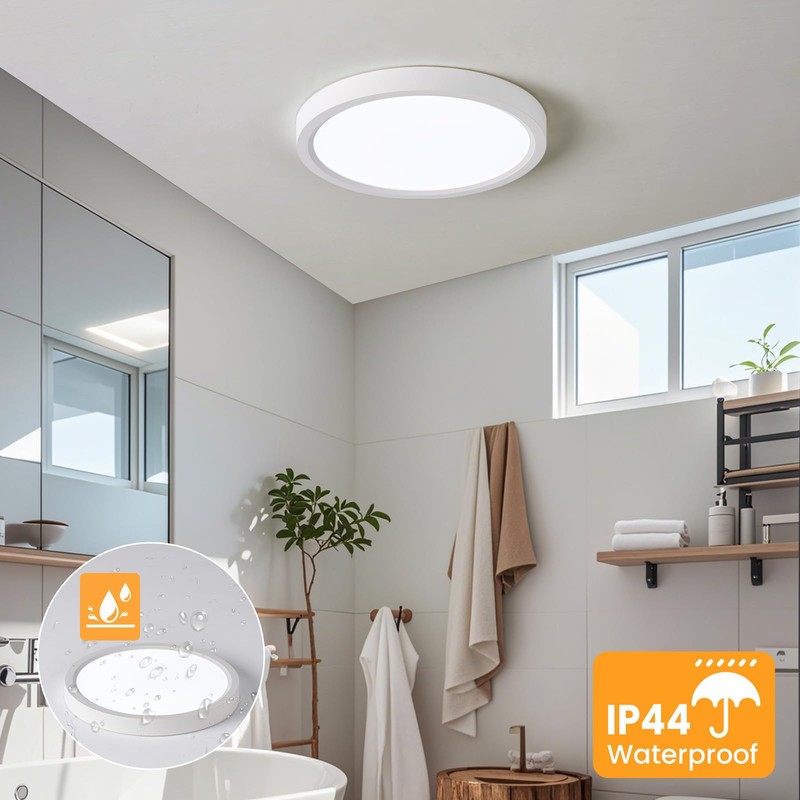 queffigle 23cm LED Ceiling Light Bathroom Light 24W 2664lm 120W