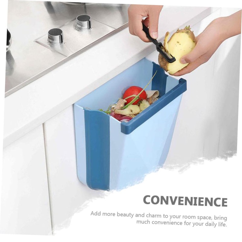 Levemolo Creative Wall Mounted Folding Trash Can Versatile Trash Container