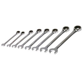 Generic Bike Service Ratchet Combination Spanner Set 6 – 19 mm Chrome (Tools)/Ratchet Wrench Set 6 – 19 mm Chrome (Hand Tools)