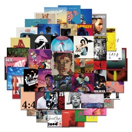 50 Pieces Cover Singer for Suitcase Skateboard Laptop Computer Water Bottles Car Teen Boys Girls Stickers Waterproof