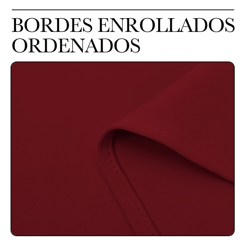 NICETOWN - Cortinas Opacas con Bolsillo para cortinero (Rojo, 1