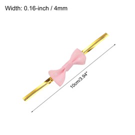 MECCANIXITY 100Pcs Foil Twist Ties 3.1" Bread Ties Metallic Plastic Closure Tie for Tying Bread, Candy, Cookies, Gift Bags Arts Crafts Ties Pink