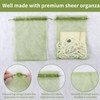 Mstar Packing 100PCS Premium Sheer Organza Bags, Green Wedding Favor