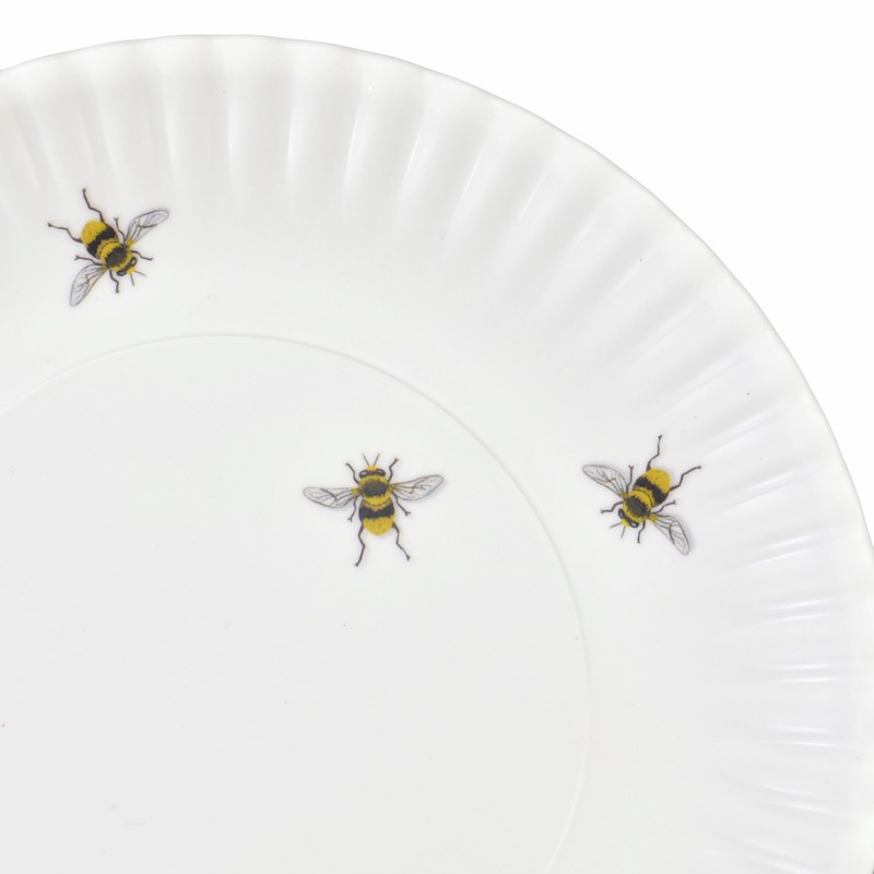 Mary Lake-Thompson Whimsical Bees Melamine Dinner Plates, Set of 4