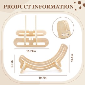 DoubleFill Wooden Stationary Bike Floor Stand Bicycle Indoor Storage 4 Adjustable Sizes Fit Commuter, Mountain, Road, Gravel Bikes Etc, Bike Wheel Wooden Display Stop Suitable for Home (Hollow)