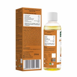 Indus Valley Soothing Scalp Skin Sweet Almond Oil for Skin & Hair & Scalp Moisturizer and Relaxing Massage Oil 100 ml | Extra Virgin Cold Pressed Organic Almond Oil