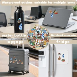 GGUFAY Welt Wahrzeichen Aufkleber, 50 Stück Aufkleber mit weltberühmten Wahrzeichen, Sticker Aesthetic für Wasserflaschen, Scrapbooking, Laptops,Wasserfeste Aufkleber