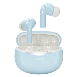 Elecom LBT-TWS15BU Wireless Earphones, Bluetooth 5.2, Noise Cancelling, AAC Compatible, Lightweight, Fully Wireless, Ear Plug Mode, Outsound Mode, Blue