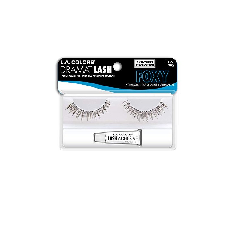 L.A. COLORS Dramatilash Lash Deluxe False Eyelash Kit, Foxy CBEL950A