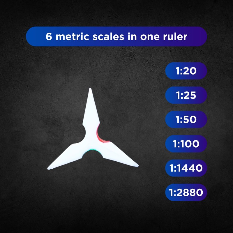 Scale Ruler 30 cm – Plastic Triangular Ruler – Scale