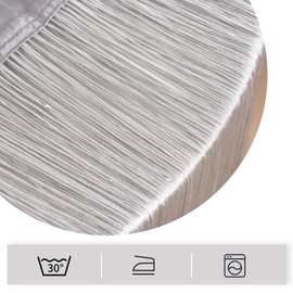 Victoria M. Leonora Fadenvorhang Fadengardine Türvorhang Insektenschutz, mit Durchzugstunnel, Waschbar, Kürzbar, 100 x 245cm, Hellgrau, 2er Pack