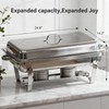 9Qt Chafing Dishes for Buffet, 4 Pack Silver 304 Stainless