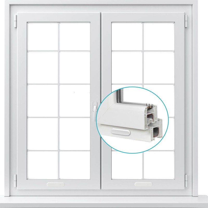 Pack of 40 Window Slot Caps, Drain Hole Covers, Water