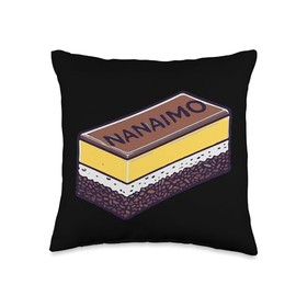 Nanaimo Bar Design Canadian Dessert Canada Mix Throw Pillow