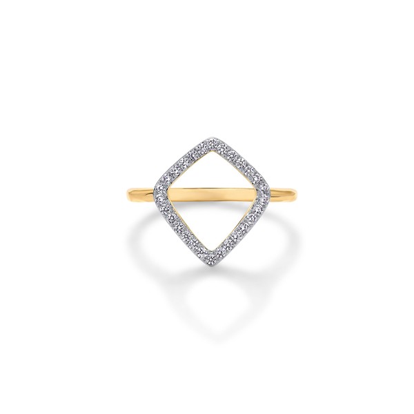 PAVOI 14K Yellow Gold Plated Two Toned Mixed Metals Diamond