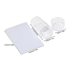 EMVANV Nail Stamper,Clear Silicone Stamping Jelly with Scraper DIY French Tip Nail Stamping Manicure Tool for Gel Nail Polish DIY Nail Art Tools(Clear)