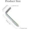 FARBEIR 50 Pcs Right Angle Hooks Zinc Plated L Hook