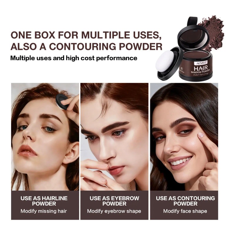 Polvo Para Volumen Cabello Maquillaje Fibra Capilar Cubre Ra