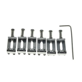 KAISH 10.5mm Width Stainless Steel Electric Guitar Vintage Bridge Saddles Vintage Bent Style Guitar Saddles for American/Squier/Import Strat/Stratocaster Silver