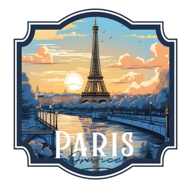 Paris France Design A Souvenir Fridge Magnet 2-Inch