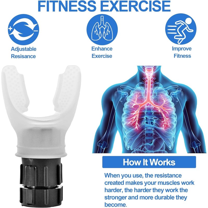 2PCS Dispositivo de Ejercicio de Respiración, Dispositivo de Ejercicio Pulmonar,