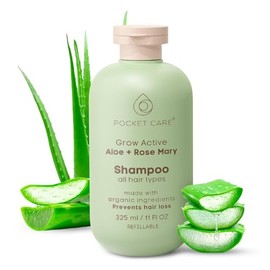 Shampoo Anticaída y Crecimiento Capilar  Ayuda a Reducir la Caída y Fortalecer el Cabello Débil  Romero y Sábila  Sin Sulfatos  Para Hombre y Mujer...