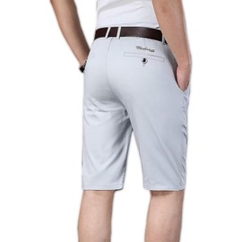 inotenka Men's Short Pants, Golf Pants, Shorts, Summer, Good Elasticity, Plain, Slim, Straight Pants, For Business, Golf, Fishing, Fashionable, Men's Fashion, 6 Colors, 12 Waist Sizes (28 - 42), gray