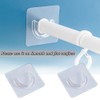 2Pack Shower Curtain Rod Holder, Upgraded Adhesive No Drill Tension
