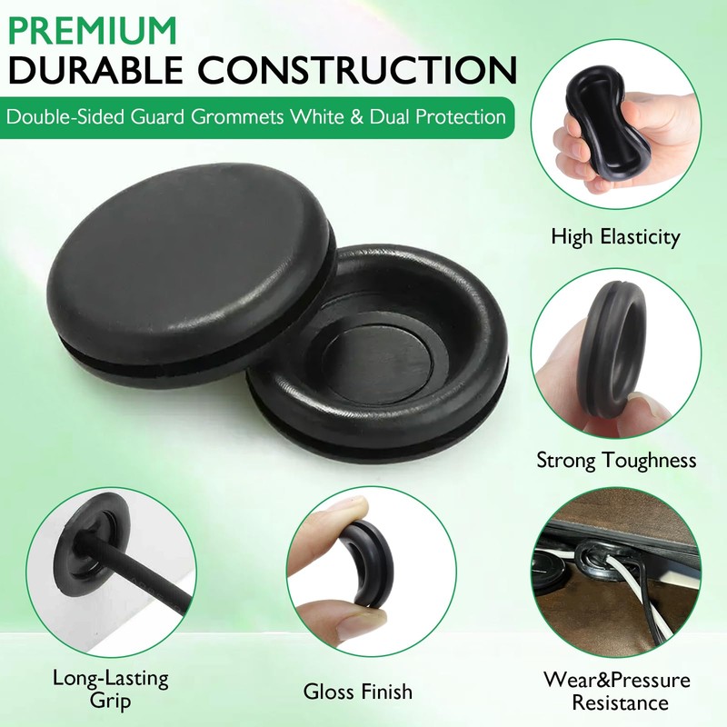 170 Pcs Rubber Grommets Firewall Hole Plug Set Electrical Wire