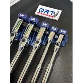 Pro Modular Drawer Ratchet Organizer System:_1/4" Single Holder_Hi Viz Yellow_Black