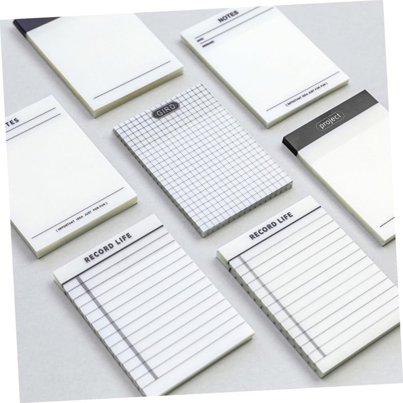 TEHAUX Bloc De Notas Con Cuadrícula 400 Hojas/8 Libros Pegatinas