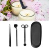 Wick Cutter Black Stainless Steel Candle Accessories With Wick Hook