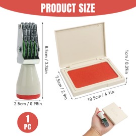 Egg Stamp with Date Display and Price, Ink Pad Included, Red Ink, Adjustable, Durable, Ideal for Farmers and Egg Sellers, Compact Size - Delivery (Pack of 1)