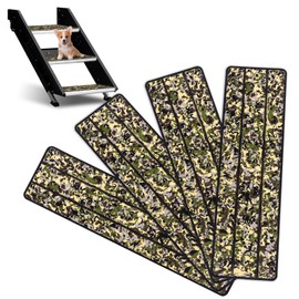OCEANBROAD EVA Foam RV Step Cover 24''L x 6.5''W 4 Pack with Self Adhesive for Ladders Trailers Truck Campers Stair Treads, Camouflage Green