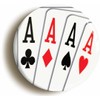 Ozorath FOUR ACES PLAYING CARDS BADGE BUTTON PIN (1inch/25mm diameter)